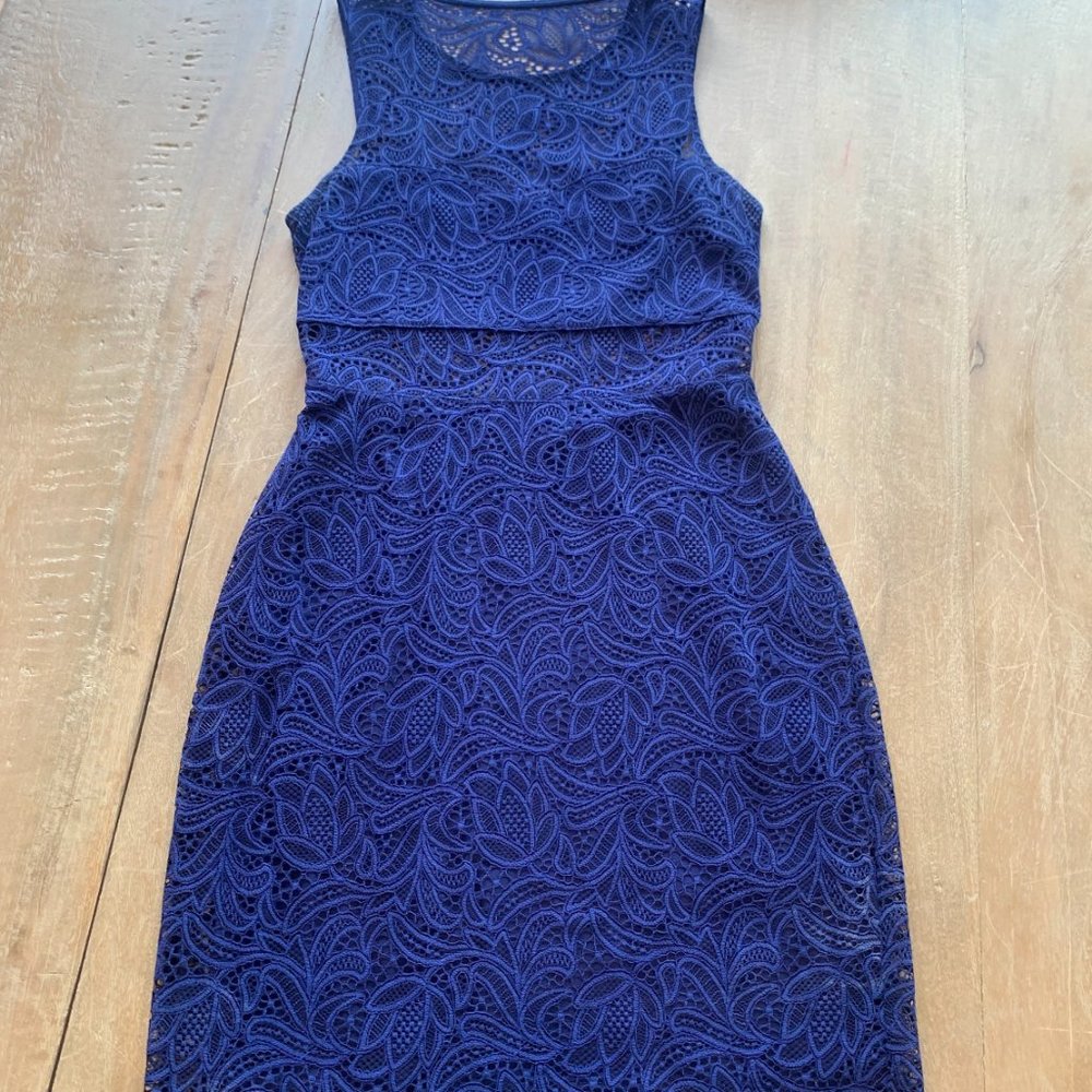 Blue Navy Lace Dress
